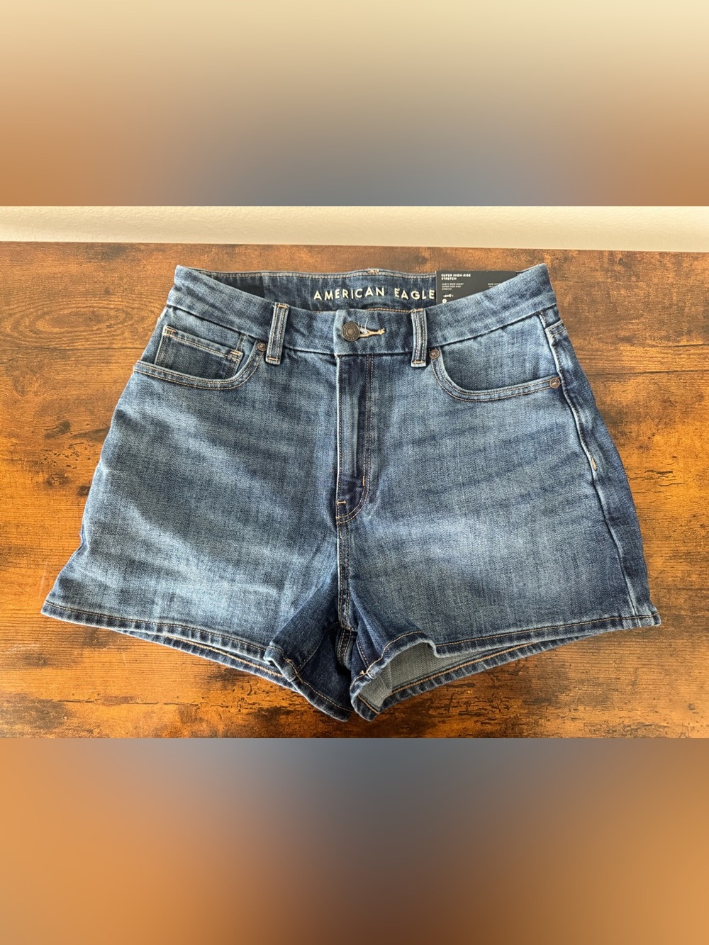 American Eagle Curvy Mom Super High Rise Shorts New With Tags Size 8